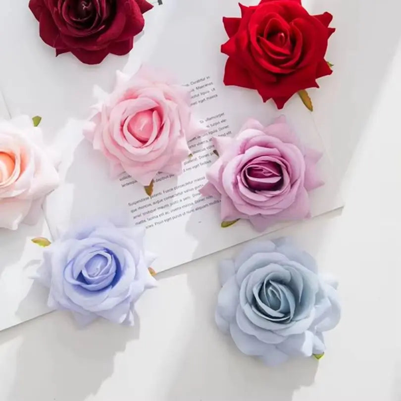 Silk Artificial Rose Flower Heads – Wedding & Home Décor Artificial Flower Heads Babs