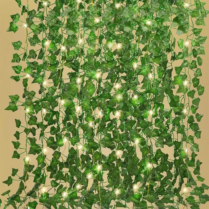 Green Ivy 210cm LED Artificial Hanging Plant Wall Decor Artificial Hanging Plant Babs Style 5-LED