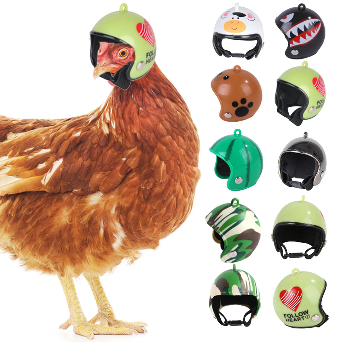 Chicken Helmet Hat – Adjustable Costume for Hens & Birds Pet Costume Accessory Babs