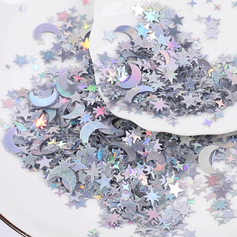 Glitter Moon Star Confetti – Eid Mubarak & Ramadan Decor Party Confetti Decor Babs