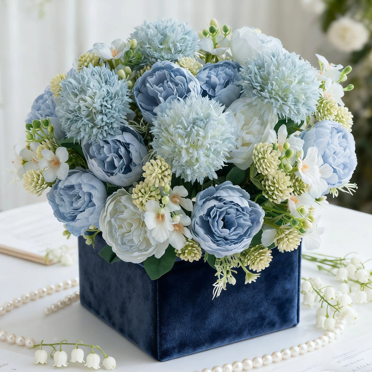 Silk Peony Artificial Flower Bouquet – Wedding & Home Décor Artificial Flower Bouquet Babs