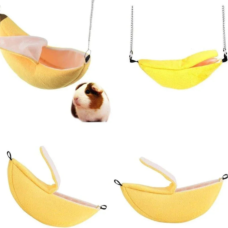 Banana Hammock Bed for Hamsters, Sugar Gliders & Small Pets Small Pet Hammock Bed Babs