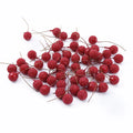 50/100Pcs Foam Cherry Artificial Fruit Stamen Wedding Christmas Decor Artificial Fruit Decor Babs red 100 pcs