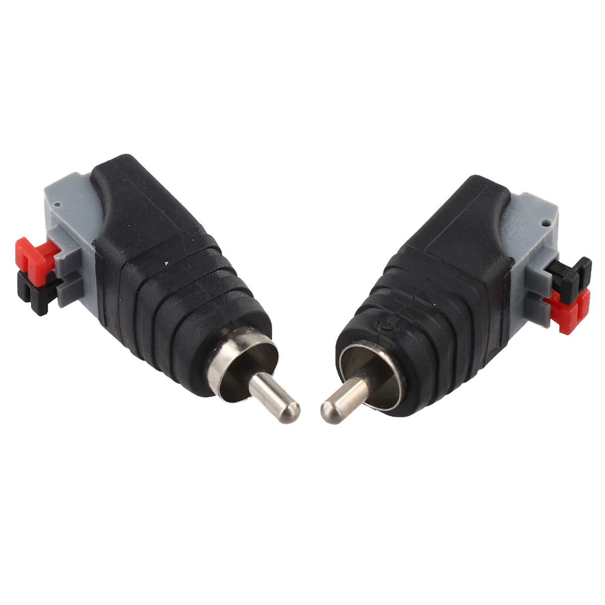 2PCS RCA Male Connector Adapter | Speaker Wire to Audio Jack RCA Cable Adapter Babs