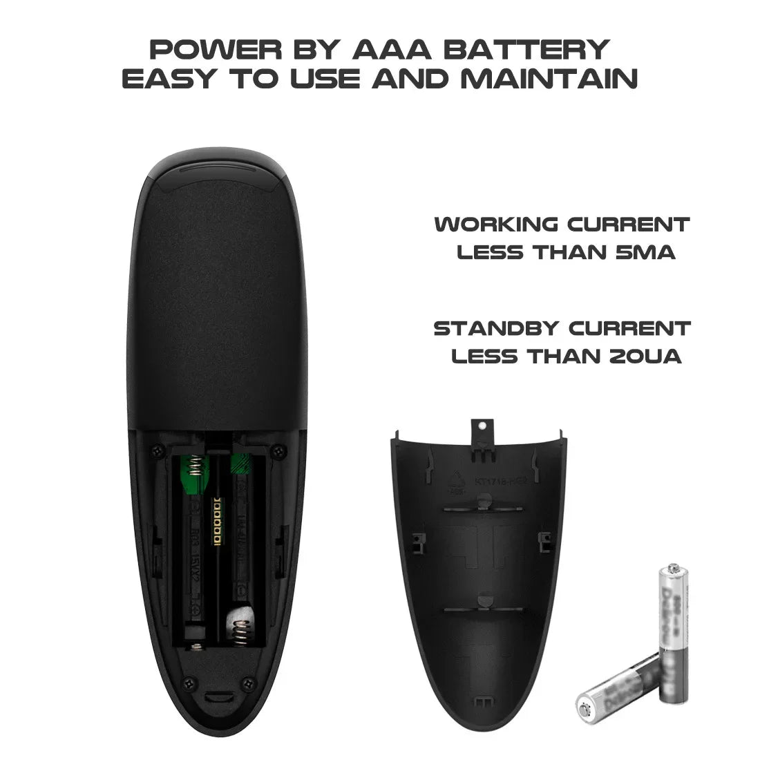 G10BTS Bluetooth 5.0 Air Mouse Remote – Gyroscope & IR Learning Wireless Air Mouse Remote Babs