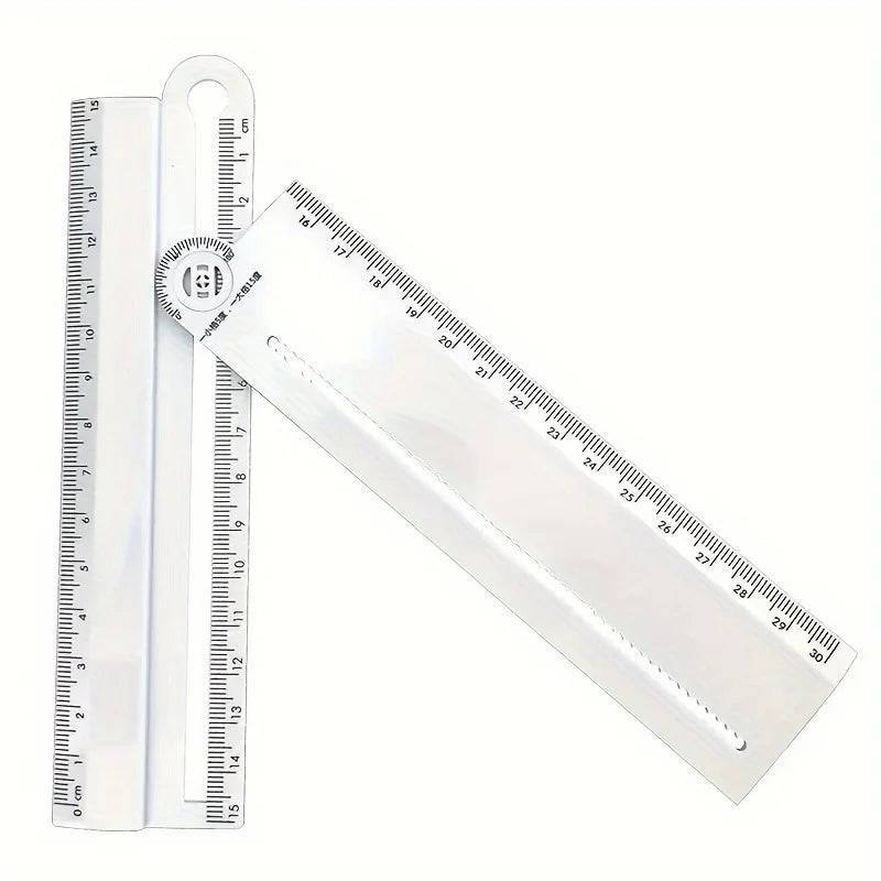 Folding Geometric Ruler – Angles, Circles & Math Drawing Tool Geometric Drafting Ruler Babs WHITE