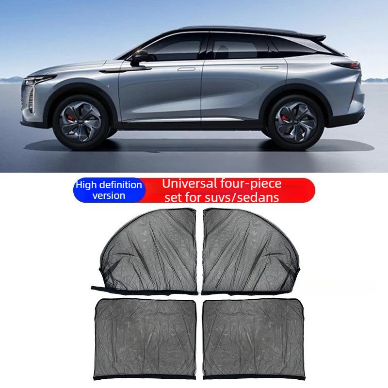 Car Window Mesh Sunshade & Mosquito Net – 2/4pcs Universal Car Window Sun Shade Babs A set