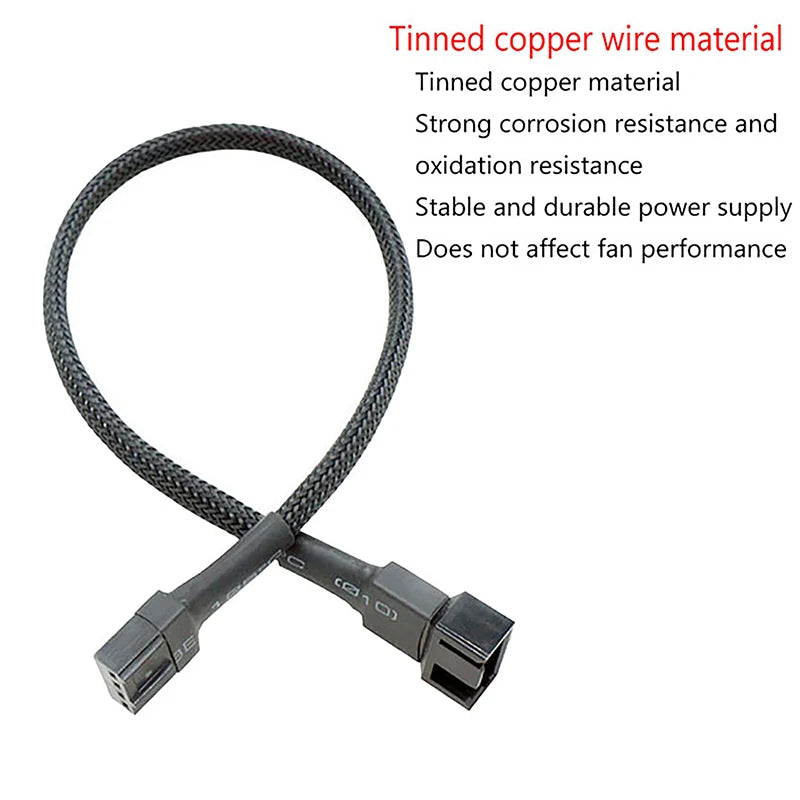 4-Pin PC Fan Splitter Cable – 1 to 2/3/4 CPU Fan Adapter Fan Splitter Cable Babs