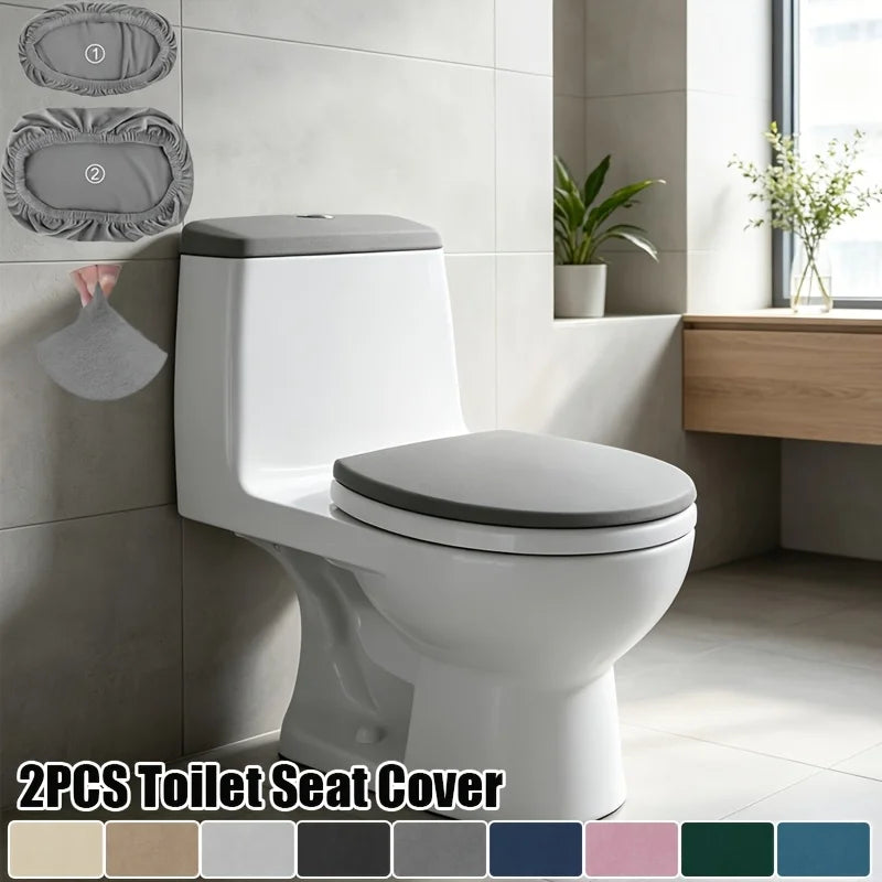 2-Piece Elastic Toilet Seat & Water Tank Cover Set Toilet Cover Set Babs