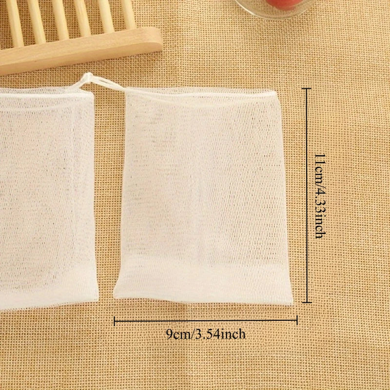 Exfoliating Soap Mesh Bags – Drawstring Foaming Soap Saver Net Soap Saver Mesh Bag Babs