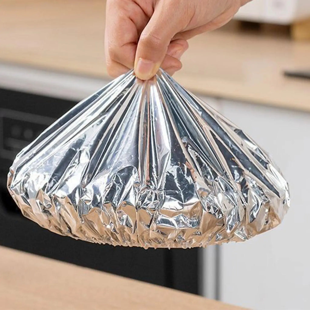 50-Pack Reusable Aluminum Foil Food Cover Bags – Kitchen Wrap Food Storage Wrap Babs