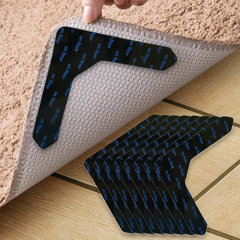 Anti-Slip Carpet Adhesive Pads for Rugs, Sofas & Sheets (4/8 Pcs) Carpet Grip Pads Babs 8pcs