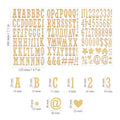 3D Gold Letter Stickers – Waterproof Self-Adhesive DIY Alphabet DIY Craft Stickers Babs Set 3