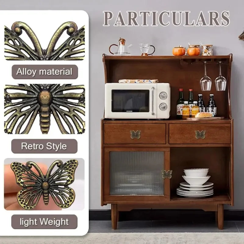 10pcs Vintage Butterfly & Bee Cabinet Knobs Metal Drawer Pulls Cabinet Knobs & Pulls Babs
