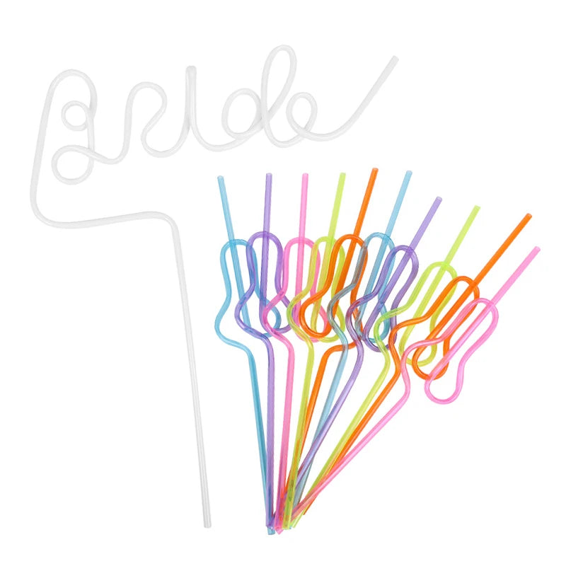 Bachelorette Party Straws – Bridal Shower & Hen Night Favors Party Novelty Straws Babs