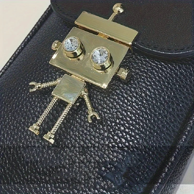Robot Shape Metal Bag Lock – DIY Push Button Purse Clasp Bag Lock Hardware Babs
