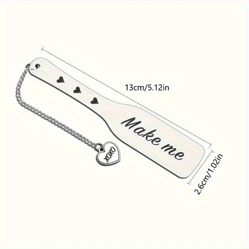2pcs Engraved Heart Stainless Steel Bookmarks – Romantic Gift Engraved Bookmark Set Babs
