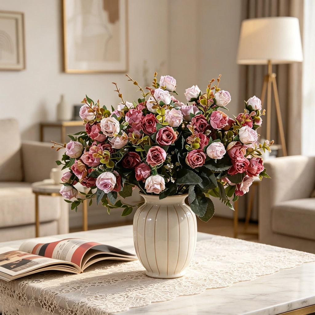 Artificial Silk Rose Bouquet – Wedding & Home Décor Artificial Flower Bouquet Babs