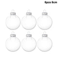 6-Pack Clear Fillable Christmas Ball Ornaments | Xmas Baubles Christmas Ball Ornaments Babs 6pcs 6cm ball as picture