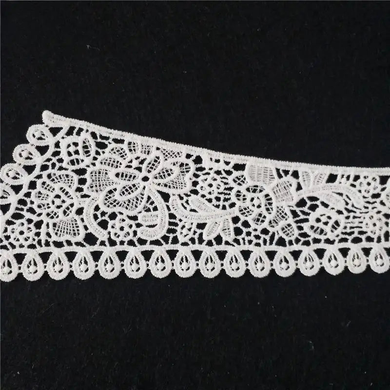 White Hollowed-Out Lace Collar – DIY Dress & Shirt Trim Lace Collar Trim Babs