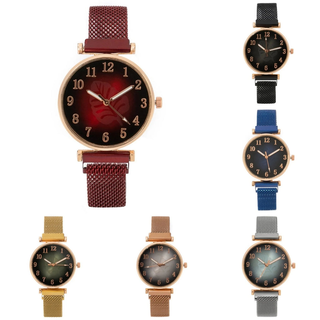Women's Elegant Quartz Bracelet Watch – Ceramic Band & Auto Date Women's Bracelet Watch Babs