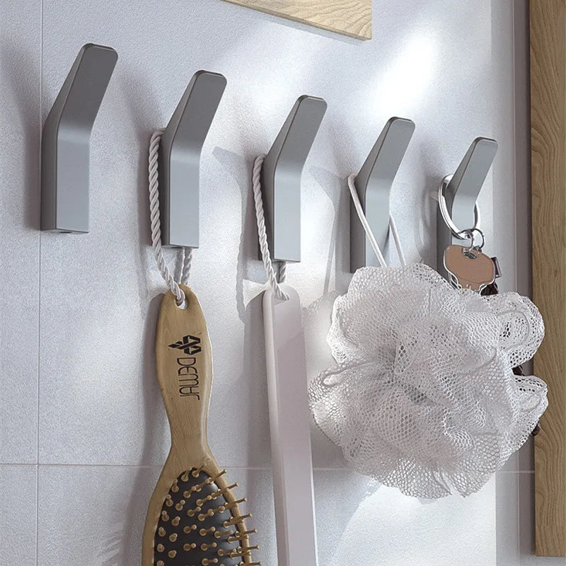 No-Drill Aluminum Wall Hooks – Robe, Towel & Coat Hanger Adhesive Wall Hook Babs