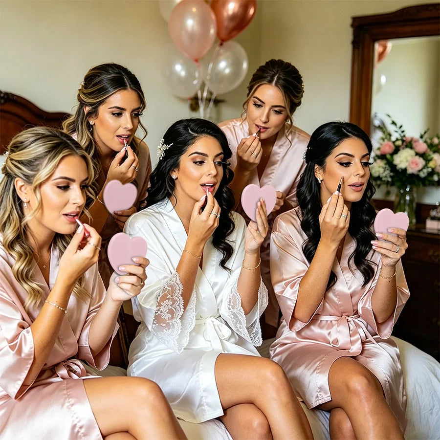 Heart-Shaped Portable Mirror Set – Wedding & Party Favors 10/20pc Portable Party Mirror Babs