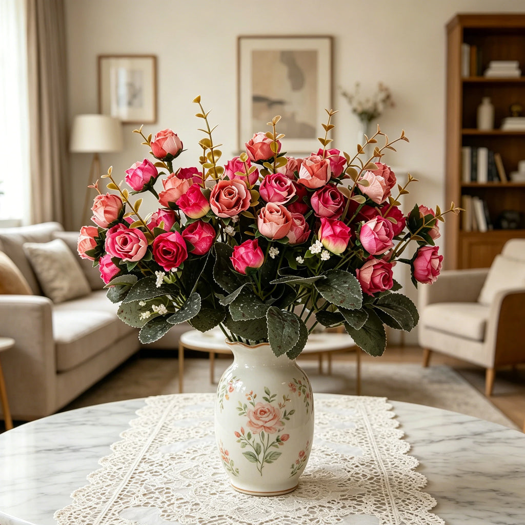 Artificial Silk Rose Bouquet – Wedding & Home Décor Artificial Flower Bouquet Babs