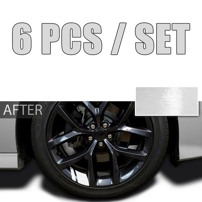 6Pcs Reflective Wheel Rim Vinyl Decals – Racing Stripe Stickers 16–21" Wheel Rim Decals Babs WHITE