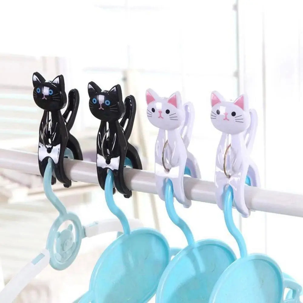 Cat Clothes Pegs – Quilt, Towel & Sheet Clips, 4 Pack Clothes Clips Babs