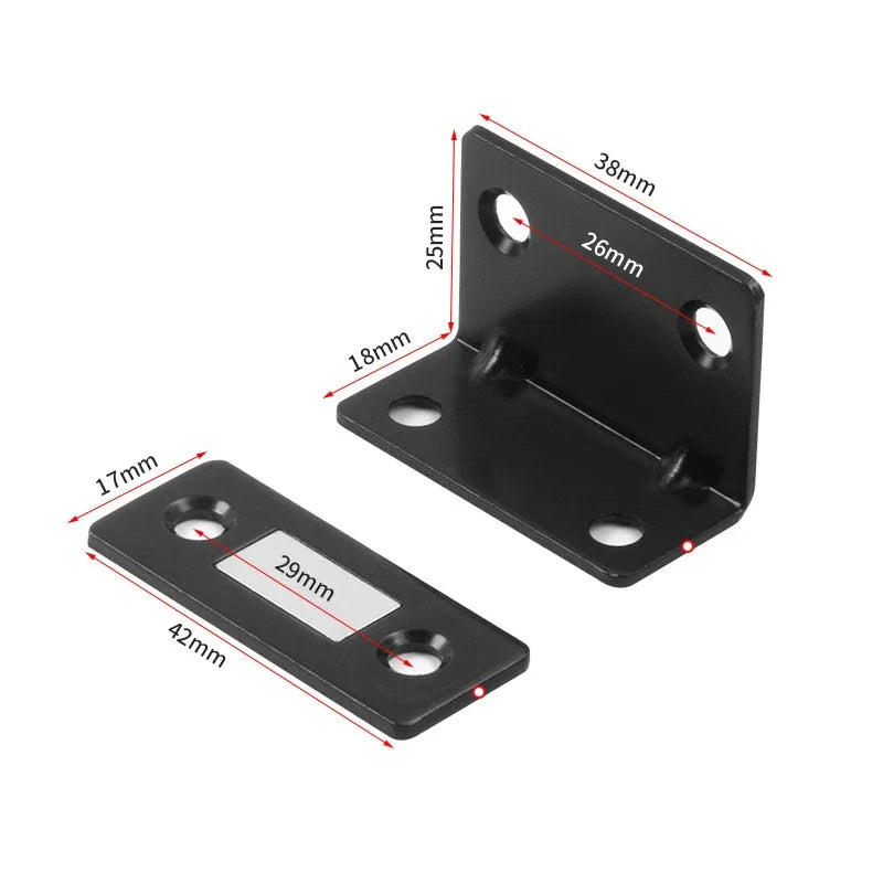 L-Shape No-Drill Magnetic Door Catch – Cabinet & Closet Latch Magnetic Door Catch Babs