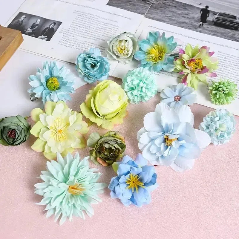 Silk Rose Artificial Flower Heads for Wedding & Home Décor Artificial Silk Flowers Babs