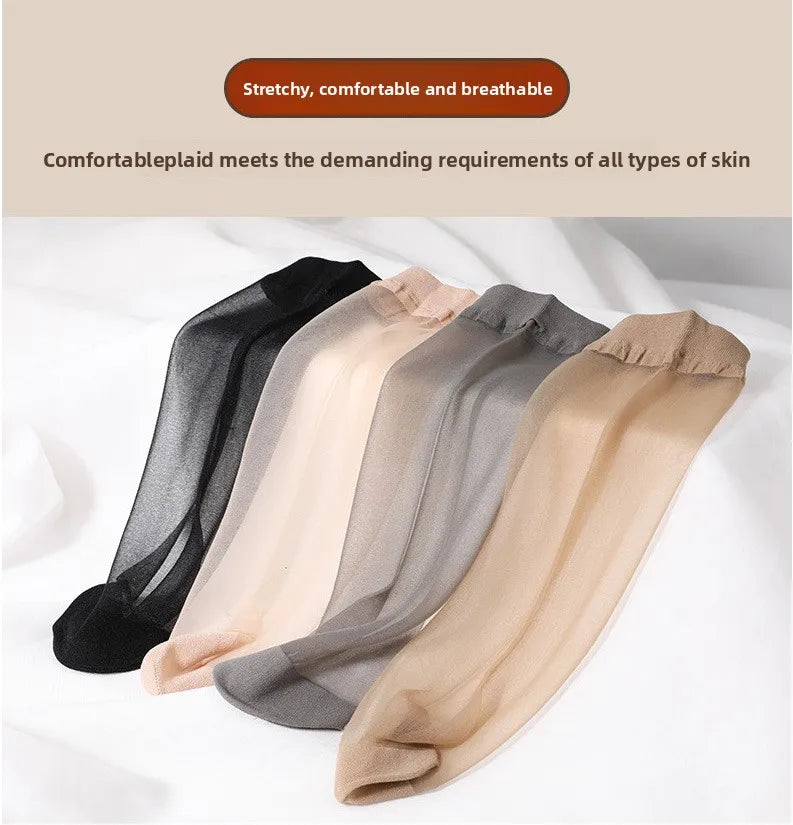 Women's Sheer Ankle Socks Ultra-Thin Crystal Nylon 10-Pack Sheer Ankle Socks Babs