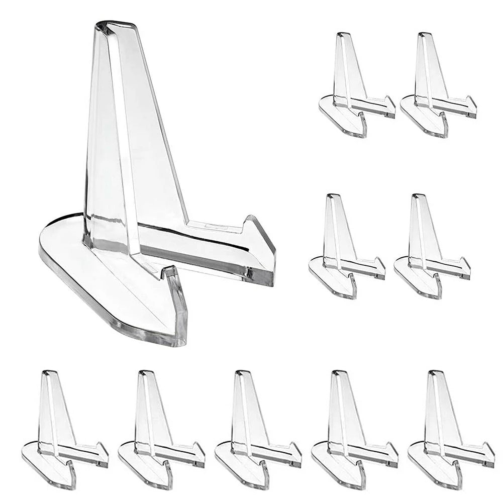 10pcs Acrylic Coin Display Stand Easel Holder – Clear Mini Rack Coin Display Stand Babs