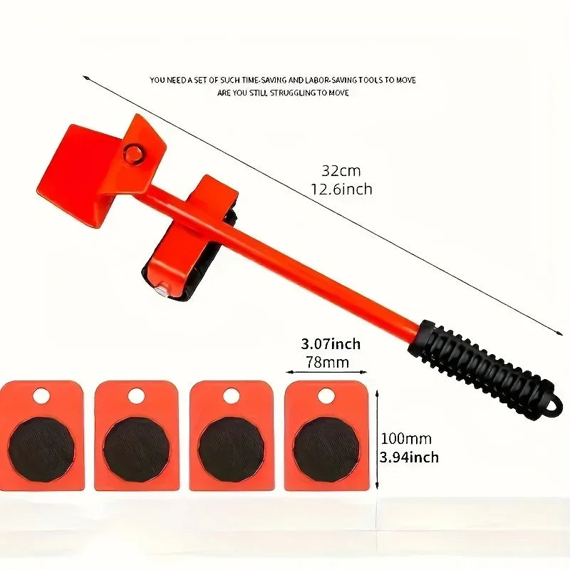 5-Piece Furniture Mover Set – Heavy Object Moving Pulley Tool Furniture Mover Set Babs