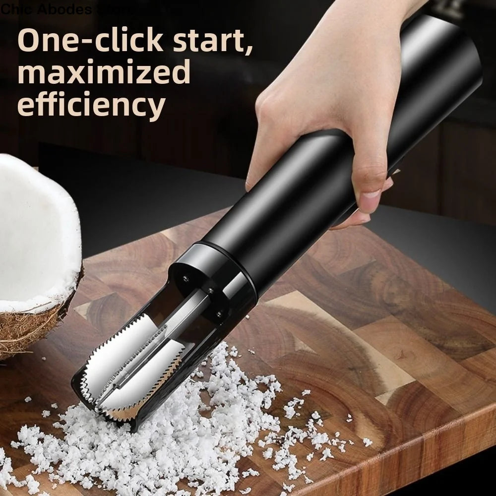Electric Coconut Meat Grater – USB Rechargeable Handheld Scraper Electric Coconut Grater Babs