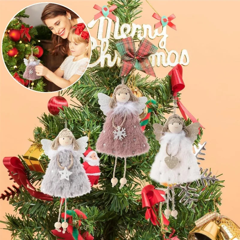 Christmas Angel Girl Doll Ornament – Festive Tree Hanging Decor Christmas Tree Ornament Babs