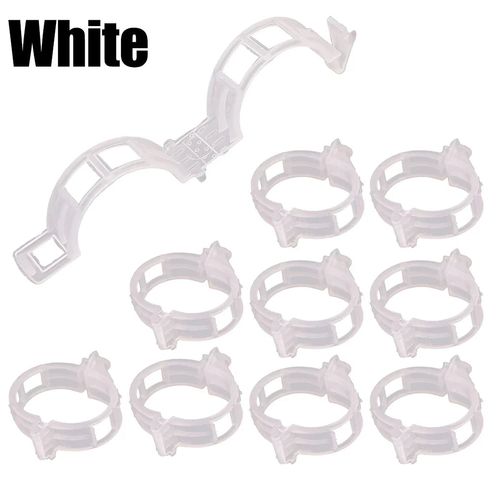 200Pcs Garden Plant Support Clips – Vine & Seedling Fixing Garden Plant Clips Babs White 200pcs