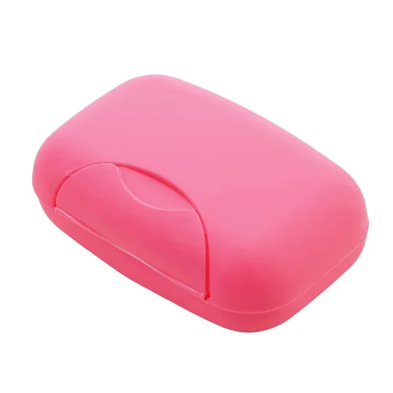 Portable Travel Soap Dish Box – Candy Color Plastic Holder Travel Soap Dish Babs 1pcs Pink L