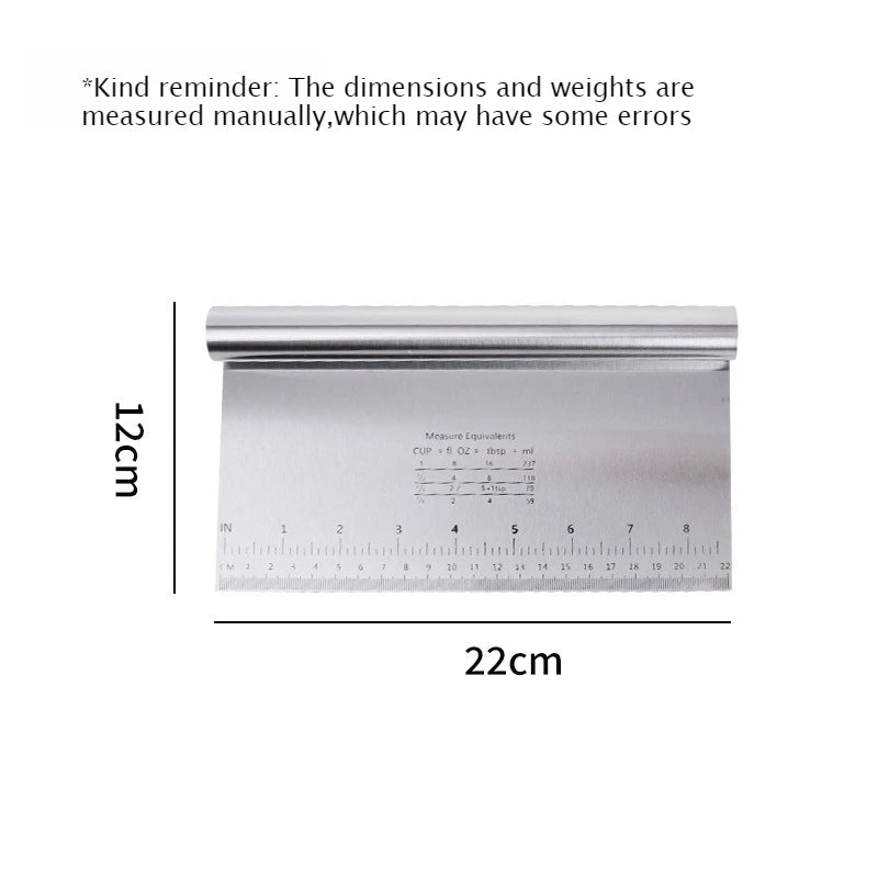 Stainless Steel Cake Scraper & Buttercream Edge Smoother Cake Decorating Tool Babs Dough divider-22cm
