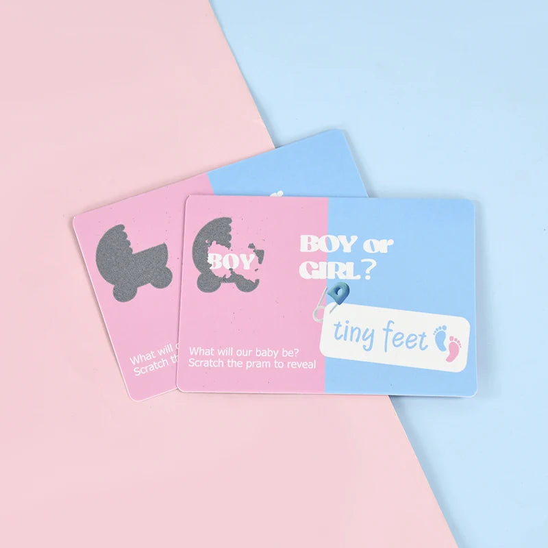 24Pcs Gender Reveal Scratch Off Cards – Baby Shower Party Game Party Game Cards Babs