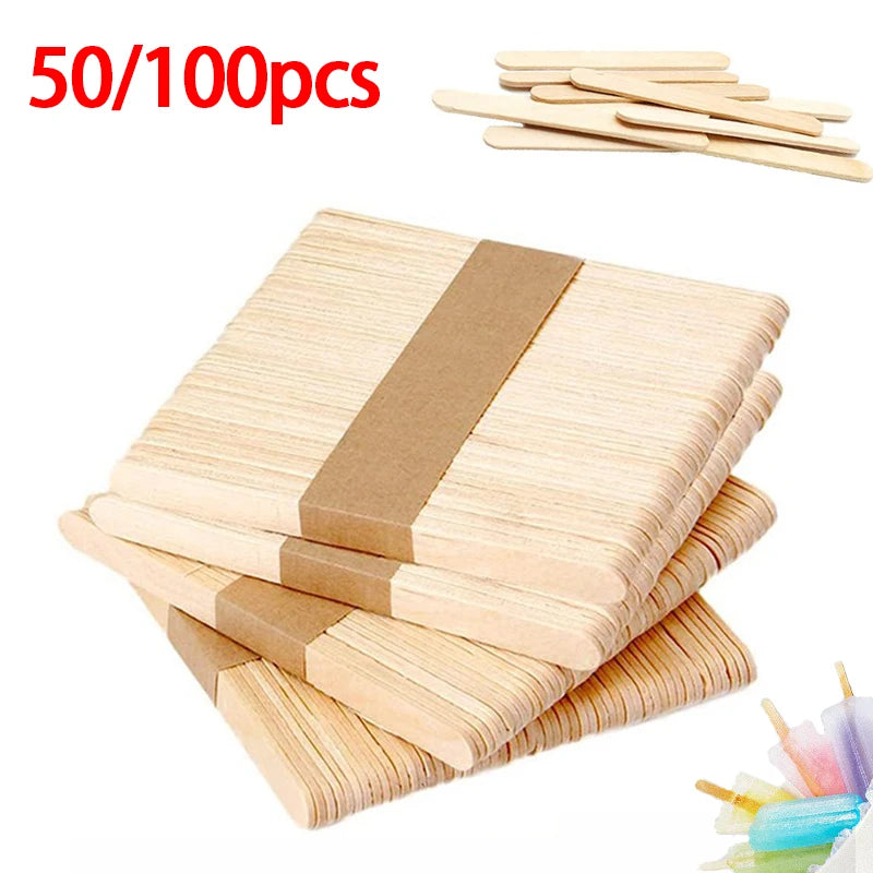 Wooden Popsicle Craft Sticks – 50 or 100 Pack | DIY & Decor Wooden Craft Sticks Babs