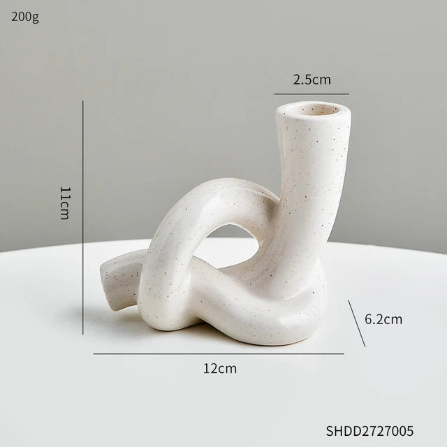 Ceramic Candlestick Holder – Modern Handmade Home Table Decor Candle Holder Babs style1
