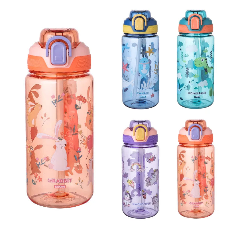 Kids Cartoon Straw Water Cup – BPA-Free Portable Drinking Mug Kids Straw Cup Babs