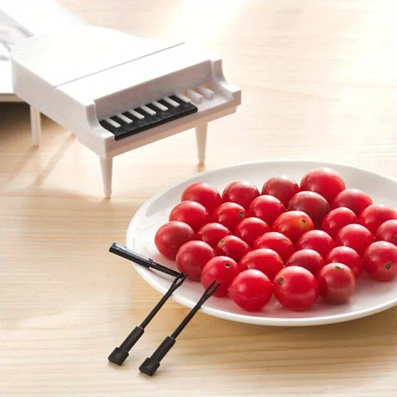 Piano Fruit Forks Set of 10 – Cute Dessert & Fruit Picks Dessert Fruit Forks Babs