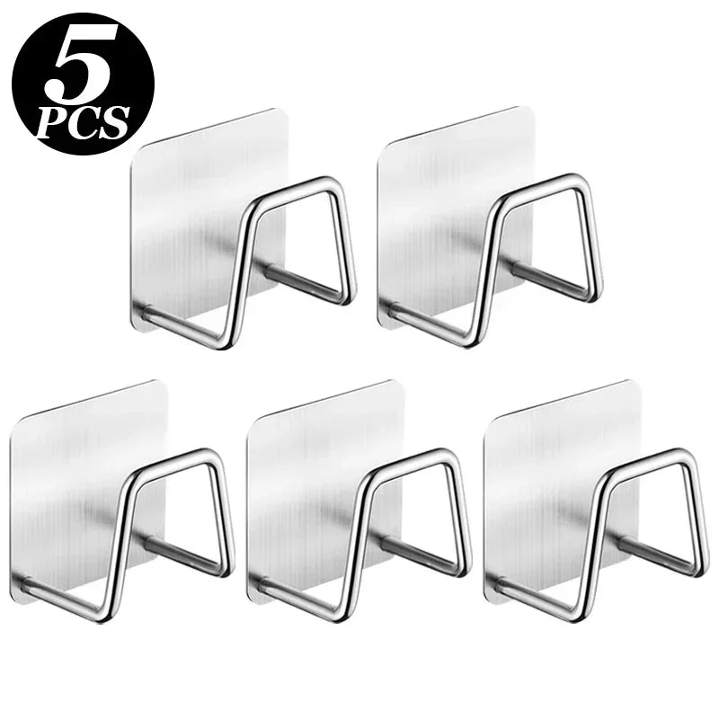 Stainless Steel Sink Sponge Holder Self-Adhesive Wall Rack Sink Sponge Holder Babs 5PCS