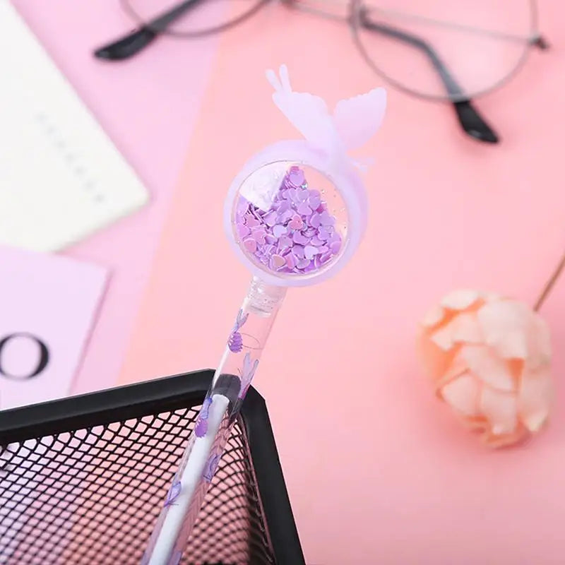 Cute Butterfly Gel Pen – Water-Based Ink, School & Office Gel Pen Babs Purple
