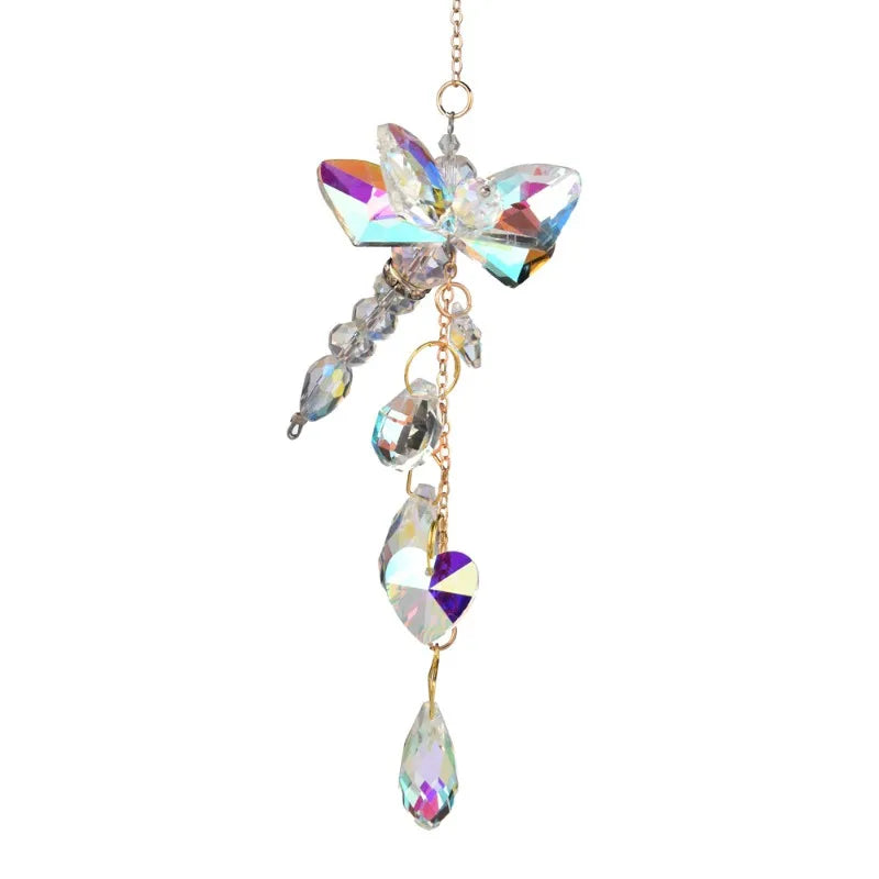 Crystal Butterfly Dragonfly Wind Chime Sun Catcher Pendant Crystal Wind Chime Babs