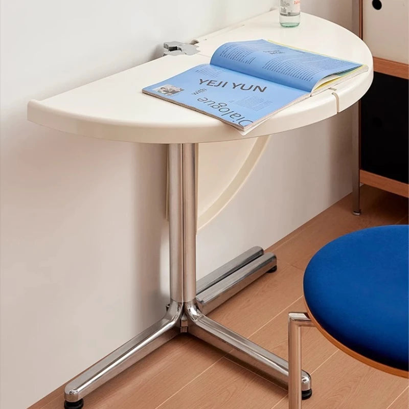 Nordic Foldable Round Dining Table | Metal Frame, 95x73cm Foldable Dining Table Babs