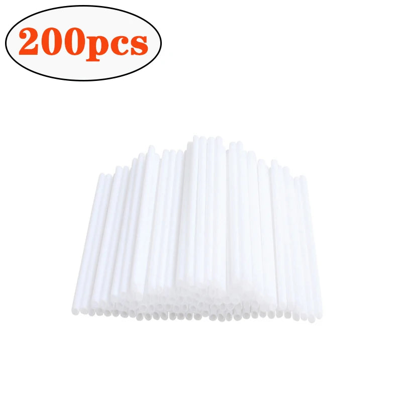 200pcs White Plastic Lollipop Sticks for Cake Pops & Candy Lollipop Baking Sticks Babs 200